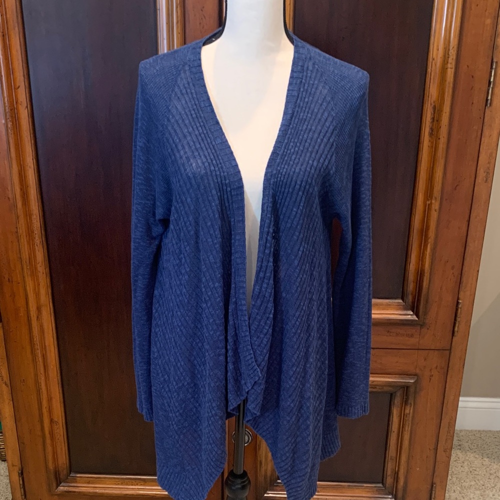 J. Jill Textured Blue Cardigan